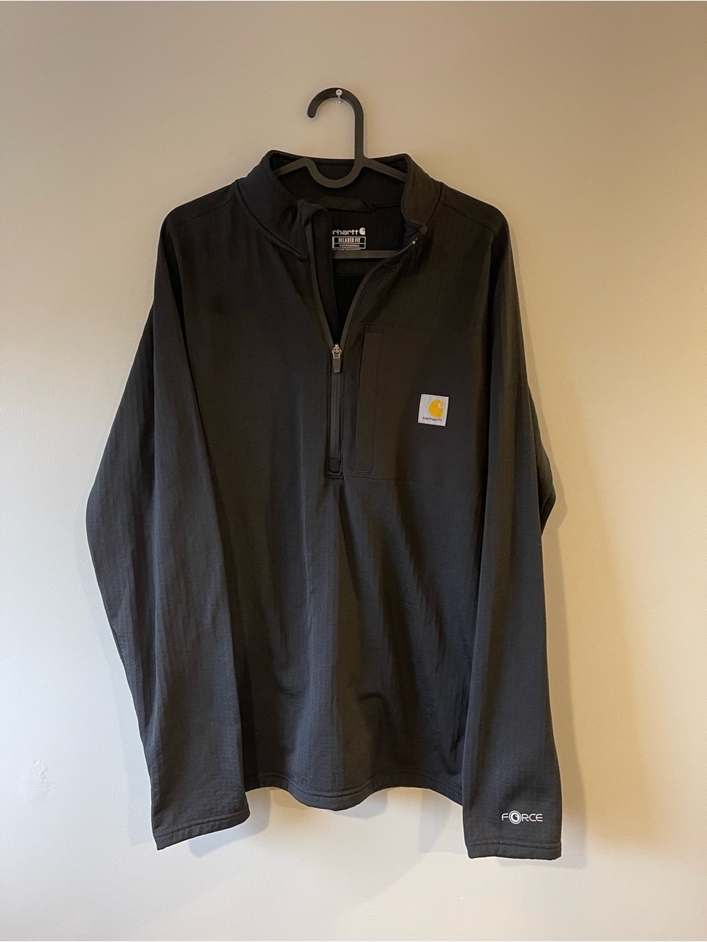 Carhartt Black Relaxed Fit Pullover with Logo Print